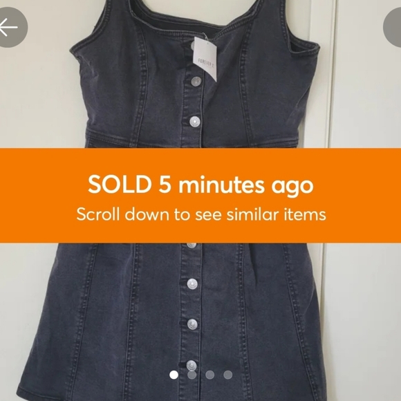 Forever 21 Dresses & Skirts - F21 Black Denim Dress sz L